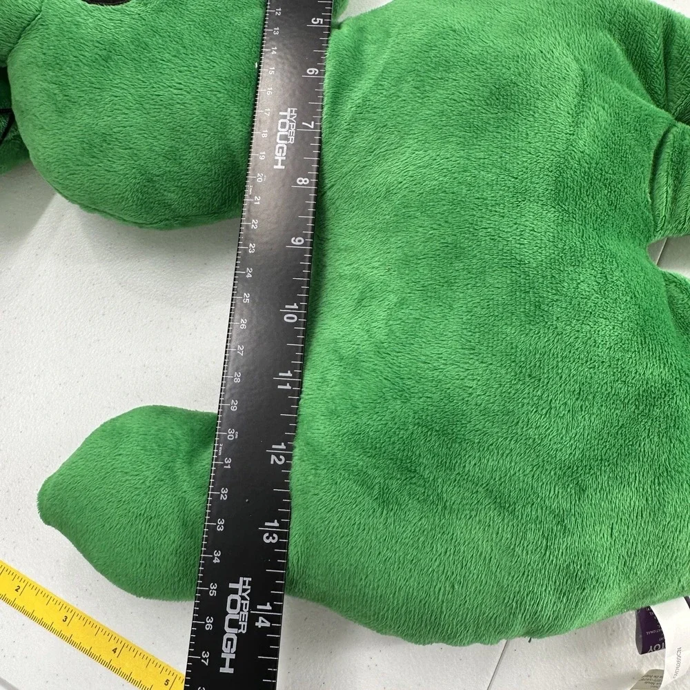 Multipet International Plush Green Dog Toy Red nose Rudolph Reindeer Christmas a